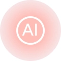 ピンクのAIアイコン